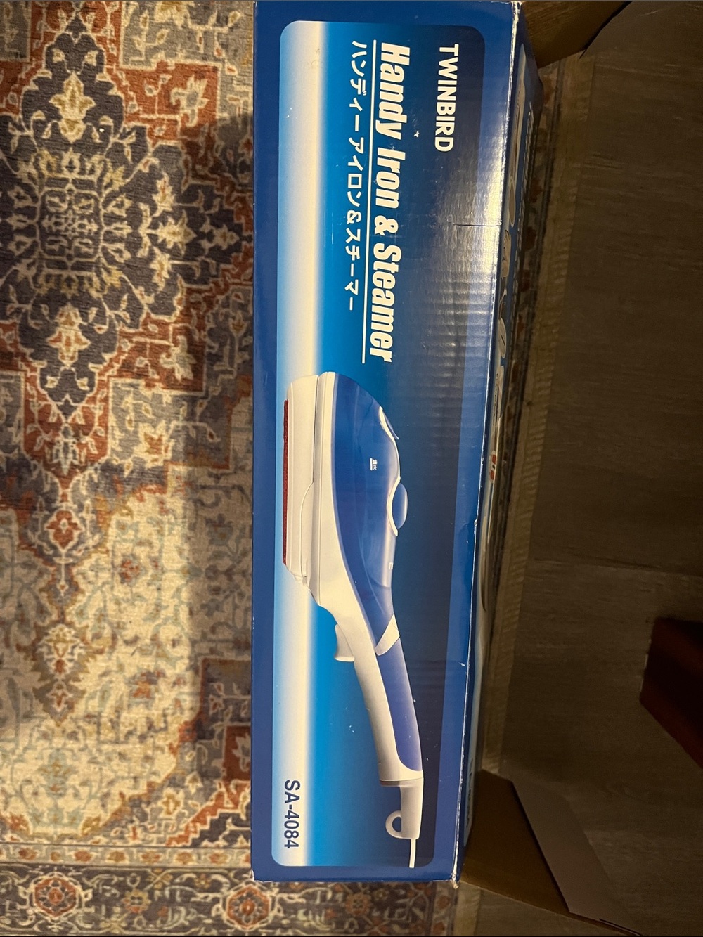 TWINBIRD Handy Iron & Steamer in White and Blue